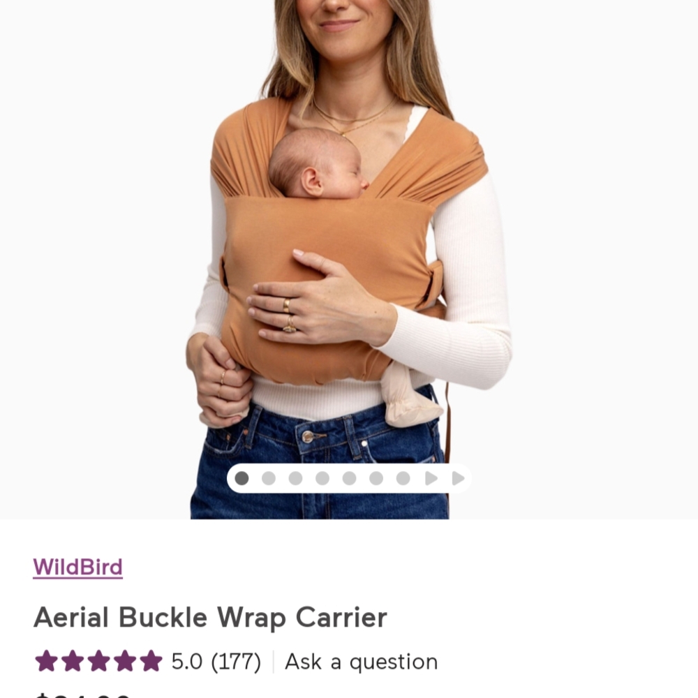 WildBird Aerial Buckle Wrap Carrier in Tan